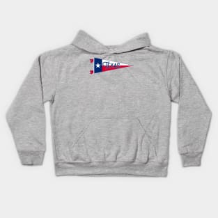 Texas Flag Pennant Kids Hoodie